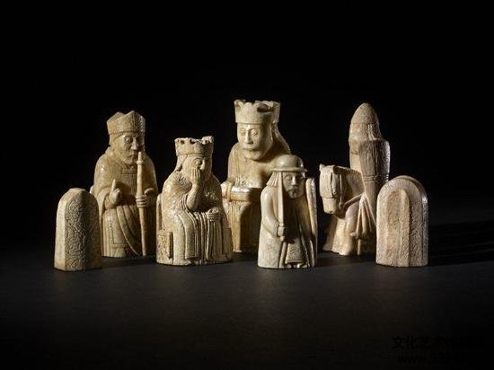 大英博物馆藏刘易斯西洋棋。图/大英博物馆官网